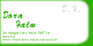 dora halm business card
